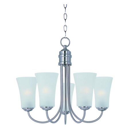 Maxim Satin Nickel Frosted Glass Up Chandelier 10045FTSN